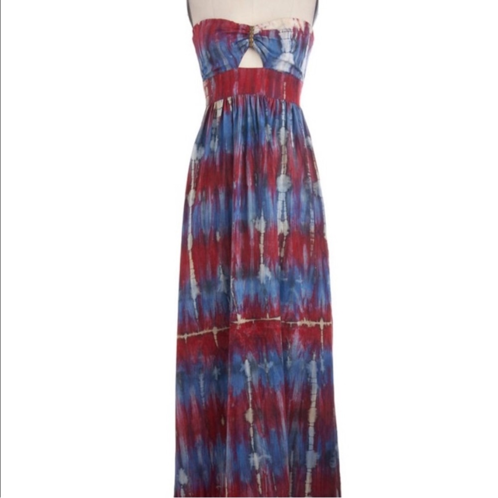 ModCloth Tie-dye Strapless Dress